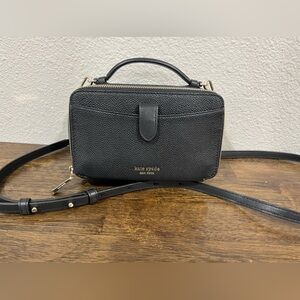 Kate Spade Hudson Pebbled Leather Double Zip Crossbody Bag